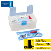 Allit Aufbewahrungskoffer McPlus Clear 12.5 transparent/blau, 4,9 Liter Inhalt, mit Tragschale