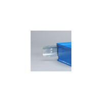 Allit Sichtlagerkasten-Set ProfiPlus 3/5, Metallschiene mit 4 Kagerkästen Größe 3, blau