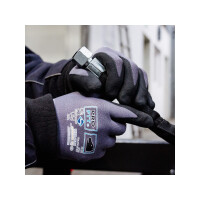 PRO FIT Nitril-Feinstrickhandschuh – Größe 9 - 1 Paar, Arbeitshandschuhe atmungsaktiv, Schutzhandschuhe Grau/Schwarz