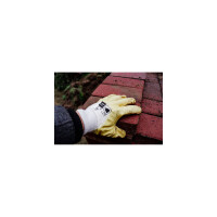 PRO FIT Nitril-Arbeitshandschuh MEGA LITE, Größe 9 - 1 Paar, Gartenhandschuh 3/4 gelb getaucht