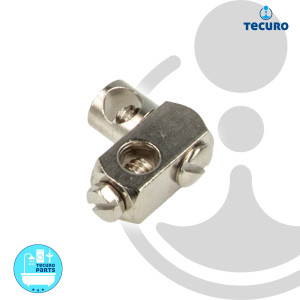 tecuro Doppel-Gelenkstück, Messing verchromt - zur Montage an Ablaufgarnitur