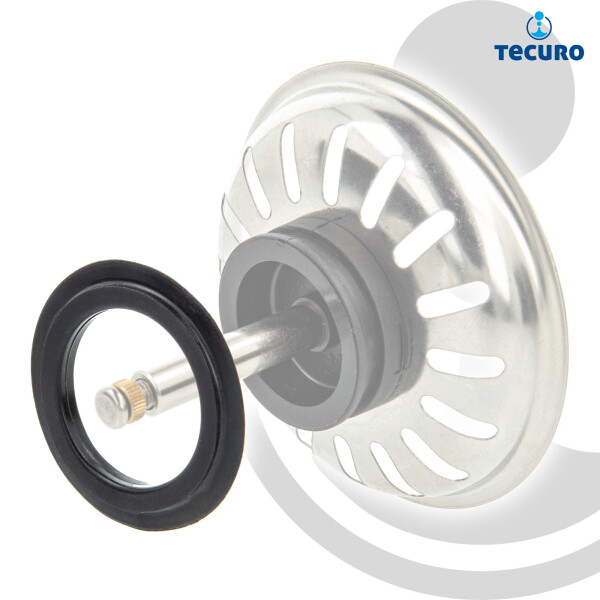 tecuro Universal Lippendichtung Ø 43 mm, für Siebkörbchen - Siebkorbventil - Dichtung für Küchenspüle