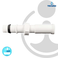 tecuro Überlauf-Verbindungsrohr Ø 25 x 165 mm mit 1 Zoll ÜWM