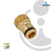 tecuro Geräteanschlussstück mit Steckkupplung und 1/2 Außengewinde - MS-blank