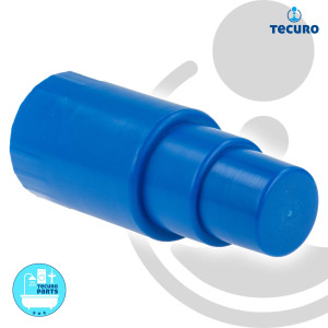 tecuro Abfluss - Siphon - Baustopfen für HT - Steckmuffe Ø 32/40/50 mm, KS-blau