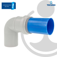 tecuro Abfluss - Siphon - Baustopfen für HT - Steckmuffe Ø 32/40/50 mm, KS-blau
