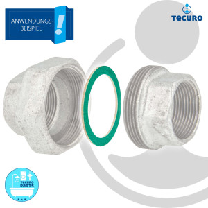 tecuro HD-Press Dichtung für flachdichtende Verschraubung 2 Zoll - 60 x 78 x 2,0 mm (DVGW)
