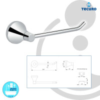 tecuro Badausstattung Reserverollenhalter - Papierrollenhalter, Metall verchromt