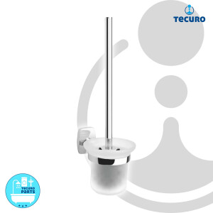 tecuro Badausstattung Toilettenbürstengarnitur Toilettenbürsten Set, Metall verchromt