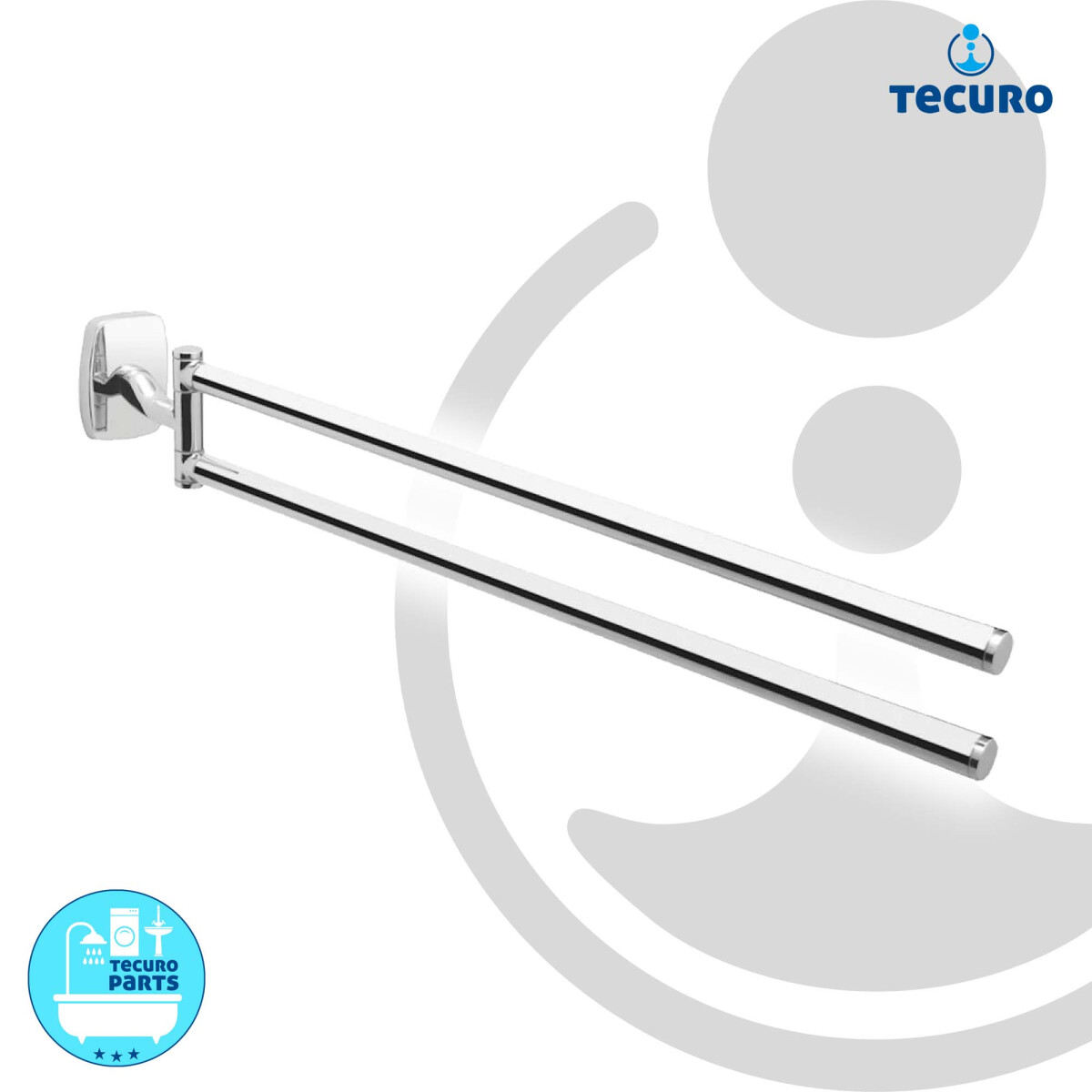 tecuro Badausstattung Handtuchhalter 2-armig schwenkbar,...