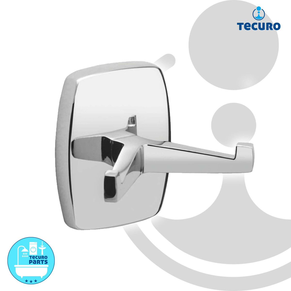 tecuro Badausstattung Handtuchhaken Doppelhaken, Metall...