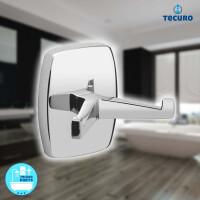 tecuro Badausstattung Handtuchhaken Doppelhaken, Metall verchromt