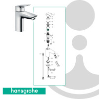 hansgrohe Logis Einhebel Waschtischmischer 100 ohne Ablaufgarnitur - 71101000