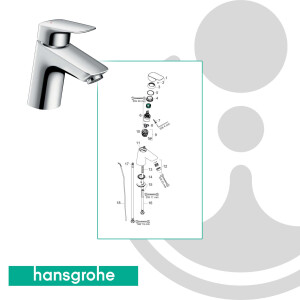 hansgrohe Logis Einhebel Waschtischmischer 70 mit Ablaufgarnitur - 71070000