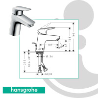 hansgrohe Logis Einhebel Waschtischmischer 70 ohne Ablaufgarnitur - 71071000