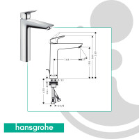 hansgrohe Logis Einhebel Waschtischmischer 190 mit Ablaufgarnitur - 71090000