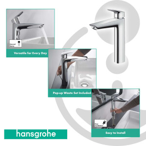 hansgrohe Logis Einhebel Waschtischmischer 190 ohne Ablaufgarnitur - 71091000