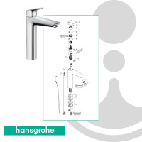 hansgrohe Logis Einhebel Waschtischmischer 190 ohne Ablaufgarnitur - 71091000