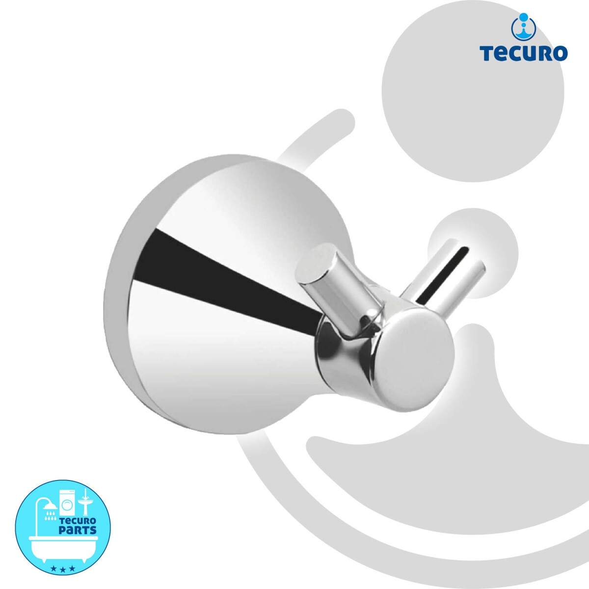 tecuro Badausstattung Handtuchhaken Doppelhaken, Metall...