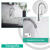 hansgrohe Logis Einhebel Waschtischmischer 210 mit Schwenkauslauf und Ablaufgarnitur - 71130000