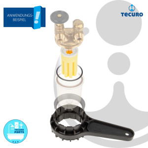 tecuro Ölfilterschlüssel für Heizölfilter inkl. Siku-Filtereinsatz 50-70 my und O-Ring