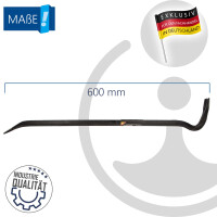 MASTERPROOF PROFESSIONAL Nageleisen 600 mm x 16 mm, gehärtet, Kuhfuß Brechstange
