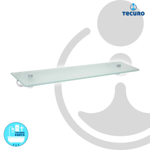 tecuro Badausstattung Glasablage 120 x 520 mm,...