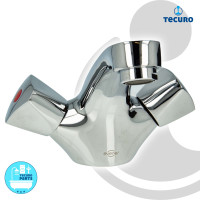tecuro Zweigriff Waschtischarmatur - Ausladung 107 mm, mit Strahlregler