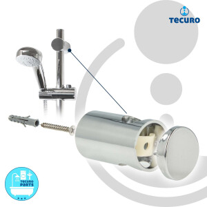 tecuro Brauseset ew-easy-69 - mit 3 Funktionen Handbrause, Brauseschlauch 150 cm, Wandstange 70 cm