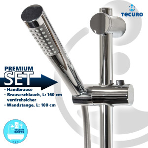 tecuro Brauseset ew-030 - mit Stabhandbrause 1 strahlig,...