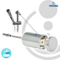 tecuro Brauseset ew-030 - mit Stabhandbrause 1 strahlig, Brauseschlauch 160 cm, Wandstange 100 cm