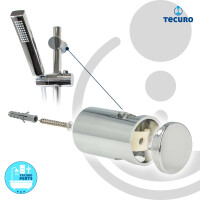 tecuro Brauseset ew-036 - mit Stabhandbrause 1 strahlig, Brauseschlauch 160 cm, Wandstange 70 cm