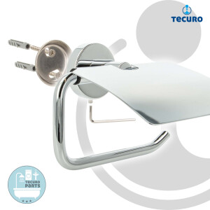 tecuro 8000 Papierhalter mit Deckel - Metall hochglanzverchromt