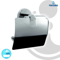 tecuro 8000 Toilettenpapierhalter Papierhalter mit Deckel - messing verchromt