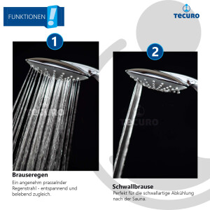 tecuro Brauseset ew-120Q - mit 2 Funktionen Handbrause,...