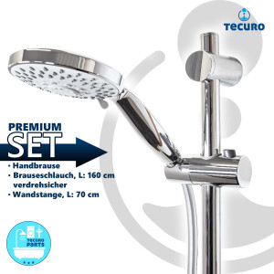 tecuro Brauseset ew-120 - mit 5 Funktionen Handbrause,...