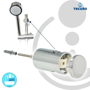 tecuro Brauseset ew-80 - mit 5 Funktionen Handbrause, Brauseschlauch 160 cm, Wandstange 70 cm