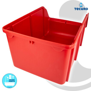 Sichtlagerkasten - Sichtbox Größe 4 - rot, 336 x 205 x 154 mm - gebraucht