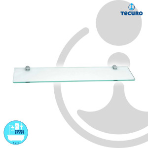 tecuro Serie 8000 Glasablage mit Kristallglas - Messing...