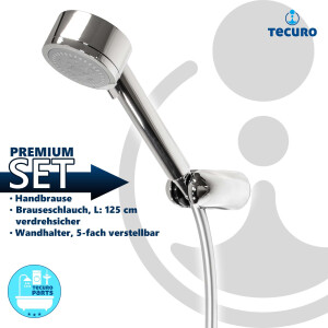 tecuro Wannenset ew-80 - mit 5 Funktionen Handbrause,...