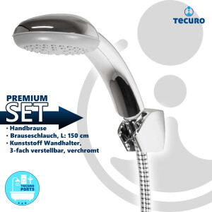 tecuro Wannenset ew-easy-90 - mit Handbrause 1-strahlig,...