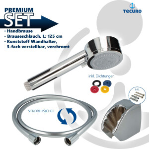 tecuro Wannenset ew-80 - mit 5 Funktionen Handbrause,...