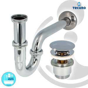 tecuro Siphon extra lang mit Pop Up Ablaufventil...