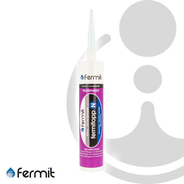 Fermit Fugendichtstoff Fermitopp N Silicone-Basis, 310 ml Kartusche, transparent 16003
