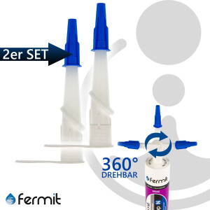 Fermit Kartuschenspitze, 360 Grad drehbar, 90°...