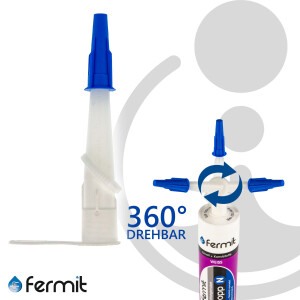 Fermit Kartuschenspitze, 360 Grad drehbar, 90°...
