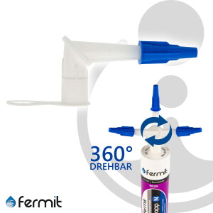 Fermit Kartuschenspitze, 360 Grad drehbar, 90° knickbar, wieder verschließbar - 16034