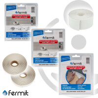 Fermit Abdichtband Wanne Dusche Spüle, hochelastisch, wasserdicht, vorgeformt, Länge 3,35 m
