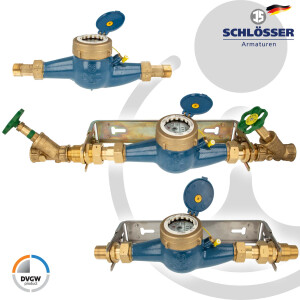 Hauswasserzähler Kombi-Set, Baulänge 260 mm,...