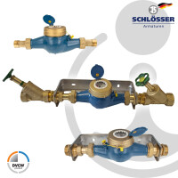 Hauswasserzähler Kombi-Set, Baulänge 300 mm, verschiedene Ausführungen